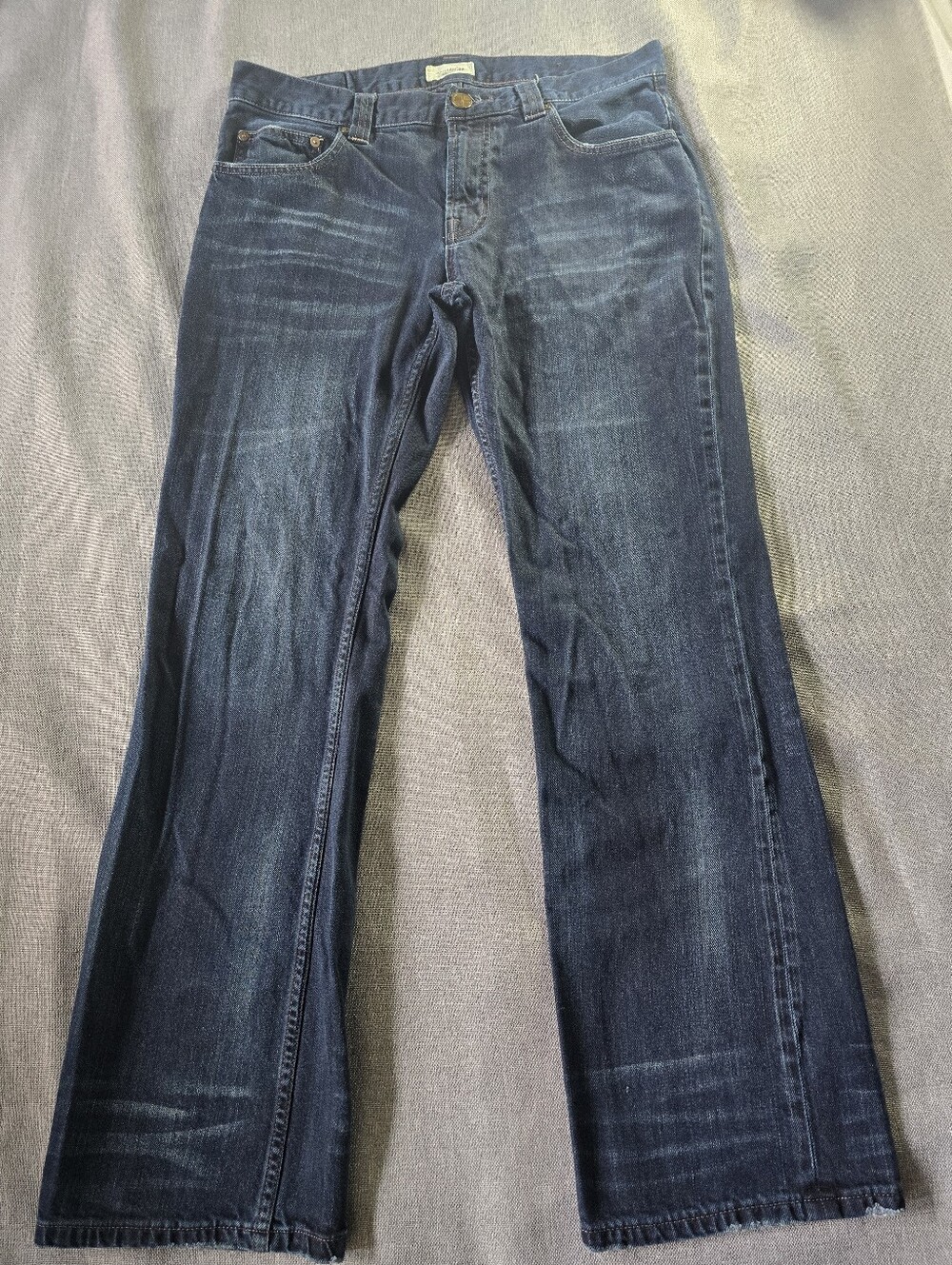 Bootlegger Dark Blue Slim Bootcut Jeans Size 33